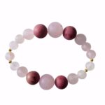 Guld & Sølv Design stenarmbånd m. rosakvarts & jaspis