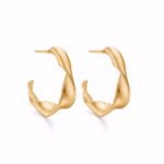 Seville Jewelry Savia creoler - forgyldt sølv