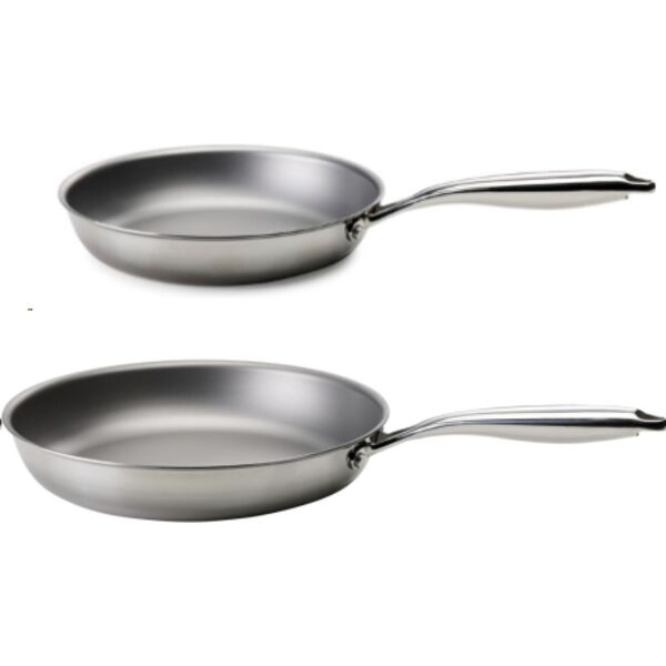100461803 C-B PREM PANDE 28CM TITANIUM Cook & Baker Premium 3-ply Titanium pandesæt, 24cm/28cm - Billede 1