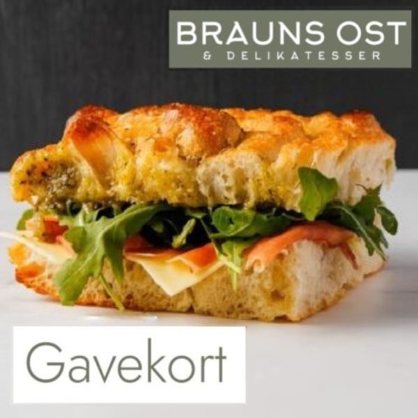 Brauns Ost Focaccia Gavekort til 11x focaccia-sandwich - Billede 1